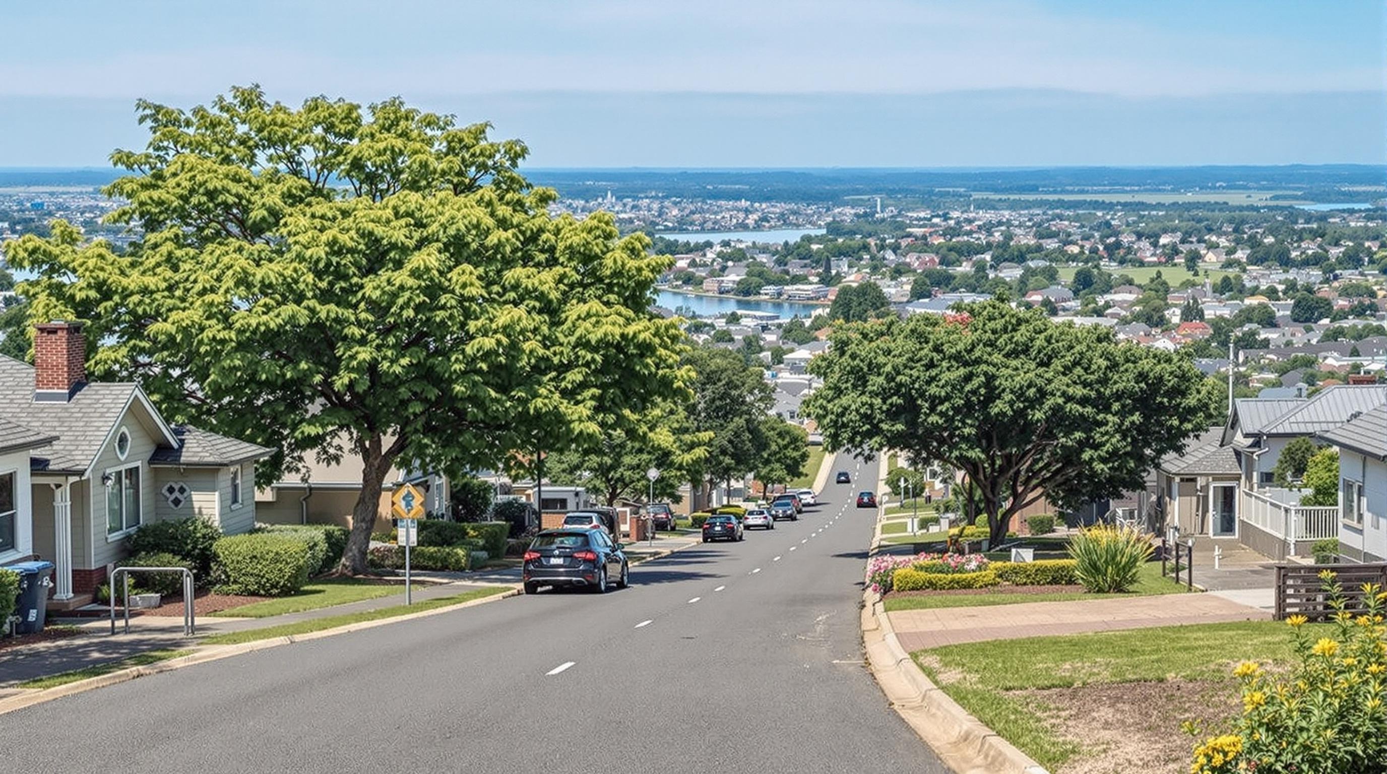 Elevated view working class suburb Spring Hill Tennessee
